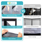 Apalus VP Pro Premium Fly Screen for Balcony Doors, Flame-Retardant Fiberglass Material, Extremely Durable & Scratch-Resistant, Magnetic Insect Screen Door, 3.8 cm Wide Hook-and-Loop Tape, Not Trimmable