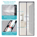Apalus Prime Screen Door, Magnetic Insect Protection for Balcony Door, Breathable and Durable, Stronger Magnets than Classic Model, Weather-Resistant, 3.8 cm Velcro