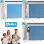 Apalus Universal Window Transparent Fly Screen | Washable Mesh | Adjustable Insect Net, DIY Window Size - Mosquito & Bug Protection