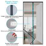 Apalus VP Pro Premium Fly Screen for Balcony Doors, Flame-Retardant Fiberglass Material, Extremely Durable & Scratch-Resistant, Magnetic Insect Screen Door, 3.8 cm Wide Hook-and-Loop Tape, Not Trimmable