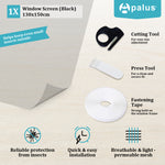 Apalus Universal Window Transparent Fly Screen | Washable Mesh | Adjustable Insect Net, DIY Window Size - Mosquito & Bug Protection