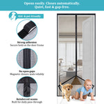 Apalus VP Pro Premium Fly Screen for Balcony Doors, Flame-Retardant Fiberglass Material, Extremely Durable & Scratch-Resistant, Magnetic Insect Screen Door, 3.8 cm Wide Hook-and-Loop Tape, Not Trimmable
