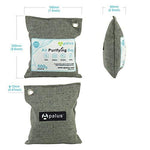 Apalus Air Purifying Bag For Closets and Kitchen | Reusable Bamboo Activated Charcoal Air Freshener | Natural & Chemical Free (2x500g)