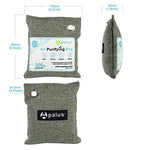 Apalus Air Purifying Bag For Closet And Kitchen Odor | Reusable Bamboo Activated Charcoal Air Freshener | Natural & Chemical Free (2x200)