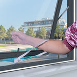 Apalus fly screen for skylight windows with zipper, insect protection for attaching to swing windows, can be cut to window sizes up to 130x150cm