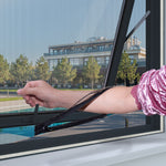 Apalus fly screen for skylight windows with zipper, insect protection for attaching to swing windows, can be cut to window sizes up to 130x150cm